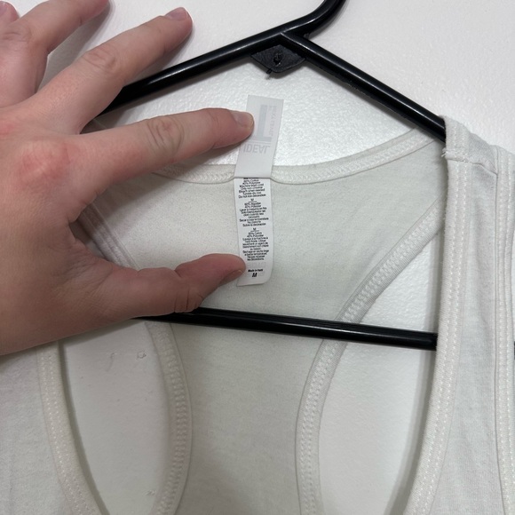NWOT White Ribbed Racerback Tank - Picture 3 of 3